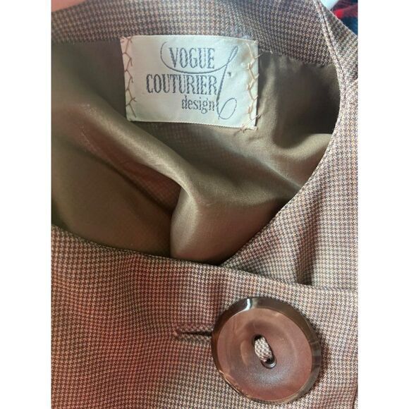 Vintage vogue couturier fashion big button down jacket - Picture 2 of 7